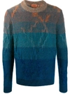 MISSONI COLOUR BLOCK PATTERNED SWEATER