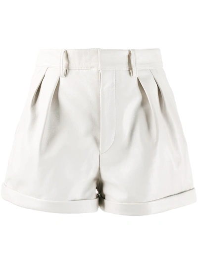 Isabel Marant Fabot Pleated Short Shorts In White