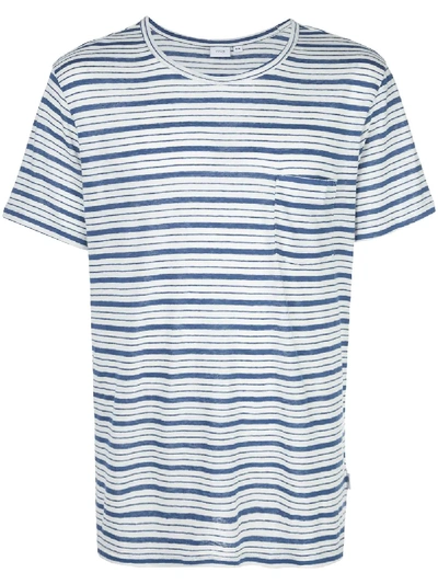 Onia Chad Stripe T-shirt In Blue