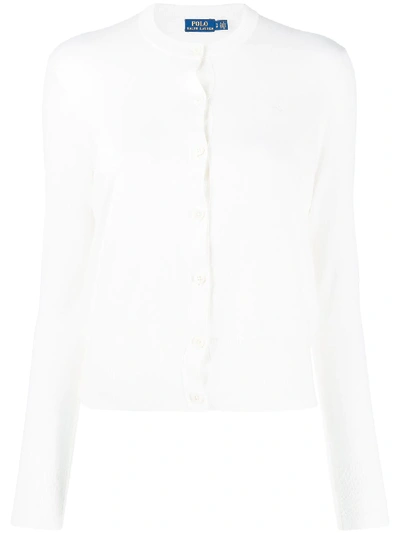 Polo Ralph Lauren Embroidery Pony Cardigan In Neutrals