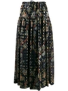 Chloé Chloe Blue Lurex Embroidered Silk Skirt In Blue