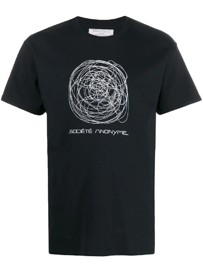 Société Anonyme Scribble Logo T-shirt In Black
