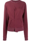Ben Taverniti Unravel Project Unravel Project Crew Neck Sweatshirt In Red