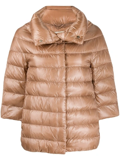 Herno Daunenjacke Mit Dreiviertelärmeln In Nude