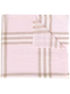 Burberry Giant Check Lightweight Scarf In Rosa
