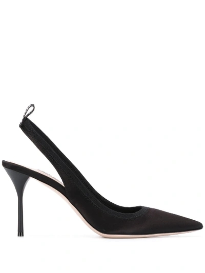 Miu Miu 100mm Slingback Pumps In Black