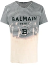 BALMAIN LOGO条纹T恤