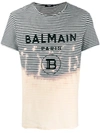 BALMAIN STRIPED LOGO T-SHIRT