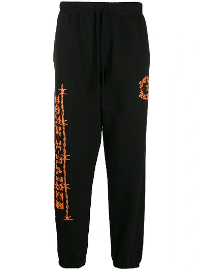 Bornxraised Logo Print Track Trousers In Black
