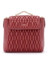 FURLA PIN COMETA BACKPACK IN QUILTED CHERRY LEATHER,11159723