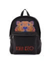 KENZO TIGRE BACKPACK IN BLACK FABRIC WITH LOGO,11159701