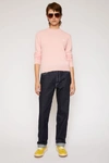 Acne Studios Crewneck Wool Sweater In Blush Pink