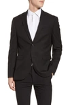 TOPMAN SKINNY FIT TEXTURED SUIT JACKET,87J60UBLK