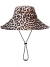 GANNI LEOPARD PRINT BUCKET HAT