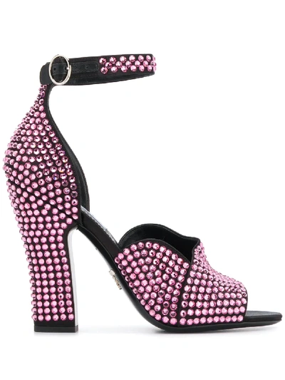 Prada Studded Sandals In 黑色