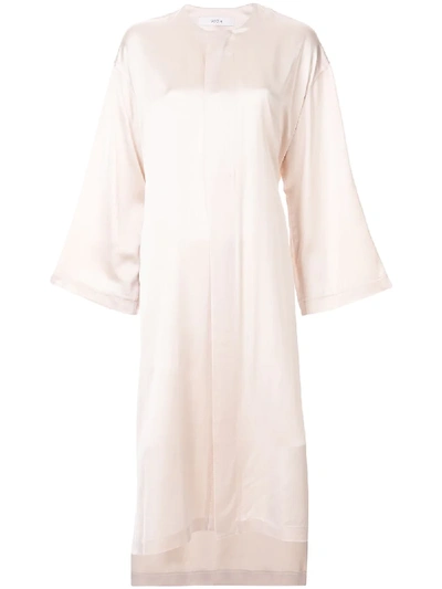 Ujoh Wide Leg Shift Dress In Neutrals