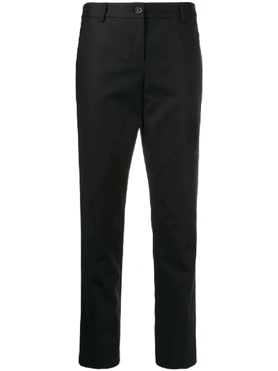 Michael Kors Stretch-wool Straight-leg Trousers In Black