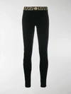 Versace Medusa Greca Waistband Leggings In Black