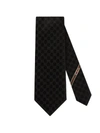 Gucci Gg Pattern Silk Tie In Black