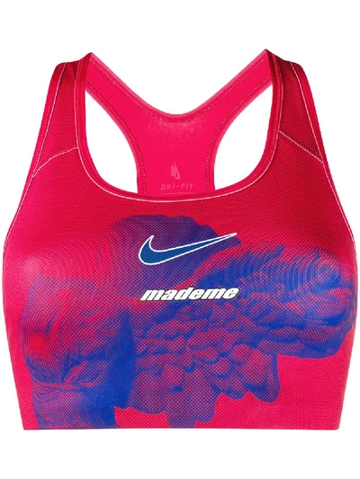 Nike Mademe Sports Bra In Red