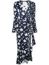 OSCAR DE LA RENTA FLOWER WRAP DRESS