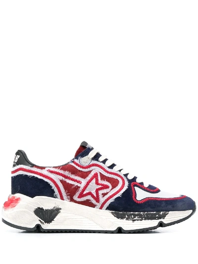 Golden Goose Running Sole Sneakers In Blau