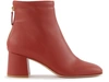 GIANVITO ROSSI LEATHER ANKLE BOOTS,GIAEA799RED