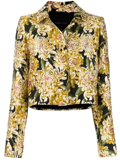 Escada Women's Chrysanthemum Jacquard Crop Jacket In Neutral