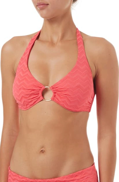 Melissa Odabash Brussels Underwire Bikini Top In Coral Wave