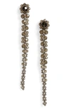 Simone Rocha Beaded Drop Earrings In Smoke