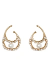 BURBERRY IMITATION PEARL OYSTER EAR CUFFS,8021758