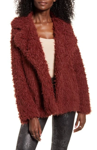 Vero Moda Faux Fur Coat In Peat