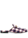 GUCCI PRINCETOWN CHECKED TWEED LOAFERS