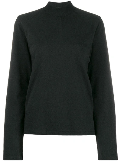 Ymc You Must Create Ribbed High Neck Jumper In Black