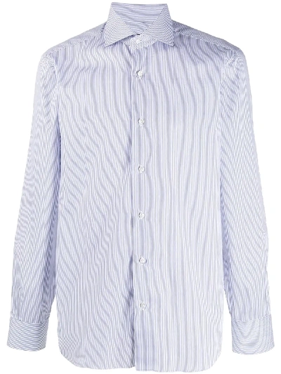 Barba Striped Formal Shirt In White