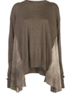 Uma Wang Asymmetric Oversized Jumper In Brown