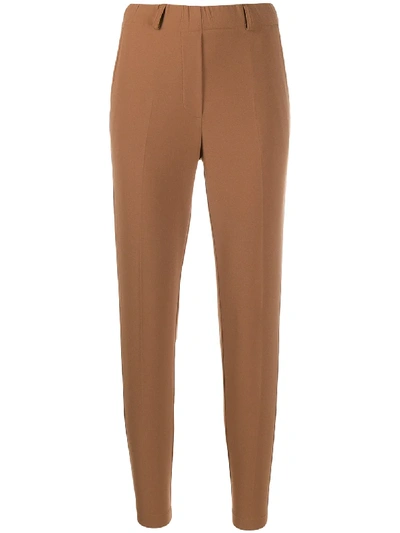 Blanca High-rise Cropped Trousers In Neutrals