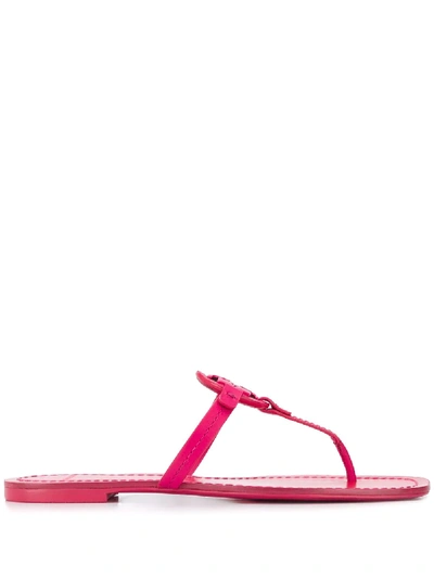 Tory Burch Mini Miller Flip Flops In Pink