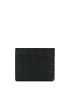 Bottega Veneta Intrecciato Weave Bifold Wallet In Black