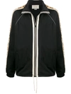 Gucci Oversize Technical Jersey Jacket In Schwarz
