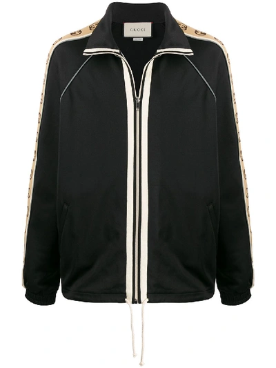 Gucci Oversize Technical Jersey Jacket In Schwarz