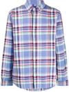 Polo Ralph Lauren Button-down Plaid Shirt In Blue