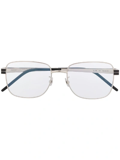 Saint Laurent Slm56 方框眼镜 In Silver