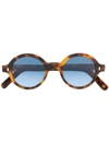 Lgr Reunion Bold Round-frame Sunglasses In Brown