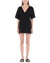 MOSCHINO MOSCHINO WOMAN COVER-UP BLACK SIZE M COTTON, ELASTANE,34982481HO 4