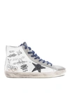 GOLDEN GOOSE FRANCY GRAFFITI PRINT LEATHER trainers