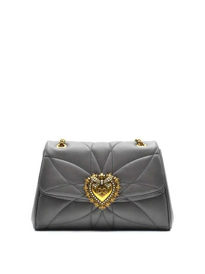 Dolce & Gabbana Devotion Grey Jewel Heart Bag