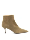 PRADA SUEDE HEELED ANKLE BOOTS