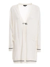 FAY LUREX DETAILED WOOL LONG CARDIGAN