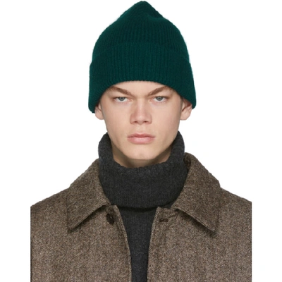 Harmony Green Wool Wayne Beanie In 023 Green